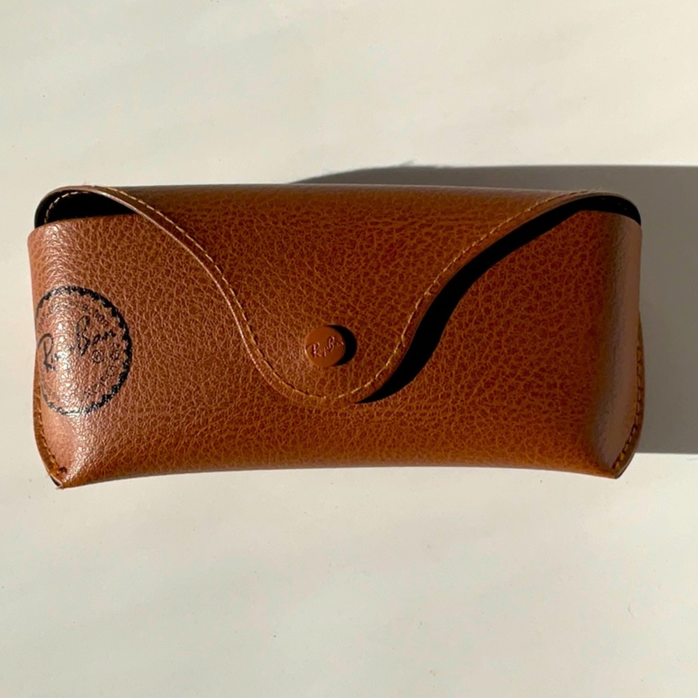 Authentic RAY-BAN brown leather sunglass case